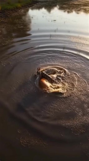 The swamp falls silent... until the predator moves. Watch as a giant python waits beneath the muddy water for the perfect moment to strike. 🎥 Generated with AI | Nature’s wildest hunt brought to life. #WildScapeStudios #PythonAmbush #WildlifeCinematic #NatureShorts #aivideocreation | WildScape Studios
