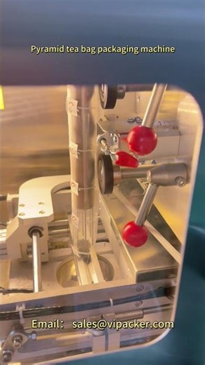 Russian black tea pyramid bag packaging machine, pre-made bag four-side sealing for outer bag #tea