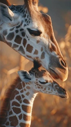Mother Giraffe's Gentle Kiss 🦒💕 | Heartwarming Wildlife Moment