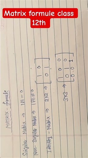 class 12 th math formula, matrix chapter FORMULE #class12 #education #matrix #ncert #viral #shorts