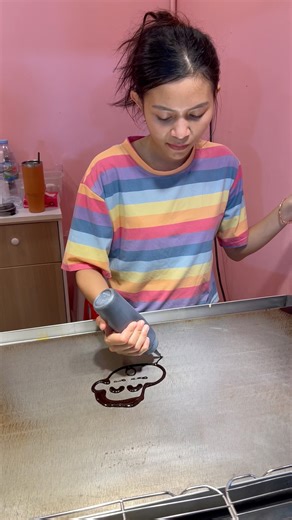 Freehand Cartoon Pancake Artist | Sarkari Foodie