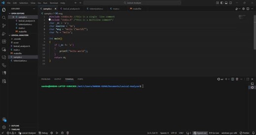 #compilerdesign #cprogramming #systemsprogramming #github #lexicalanalyzer #programmingjourney #softwareengineering #opensource #codescanning #errordetection #projectshowcase | Nandan Kumar T