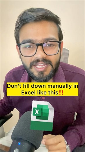 Don't Fill down Manually in Excel‼️Instead Use Amazing Trick #excel #exceltips #shorts