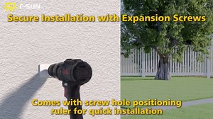 T-SUN Solar Fence Lights Outdoor 8 Pack - 3000K Warm White Solar wall Lights, IP65 Waterproof Solar Powered Fence Lights | Dusk to Dawn Auto On/Off for Fence, Wall, Patio, Backyard, Outside, Steps