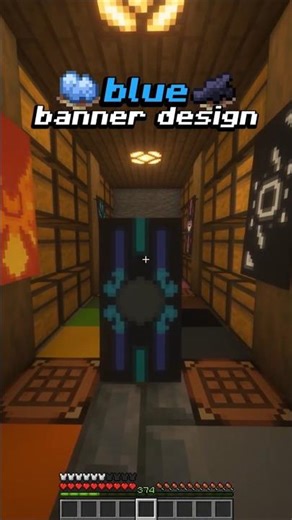 🔵Blue Banner Design🔵 #minecraft #banner #tutorial