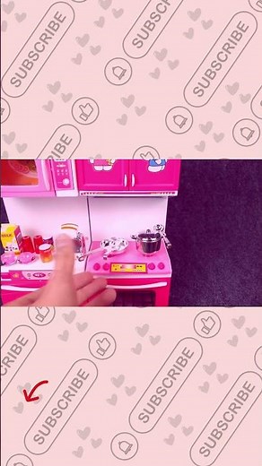Hello Kitty Pink Kitchen Setup 💕 Tiny Toy Playset