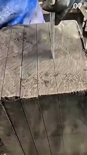 Cutting solid metal block using sharp chisel