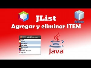 Agregar o eliminar Item a un JList en JAVA NetBeans