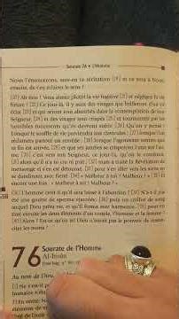 Sourate 75 Versets 20/35 en Français.