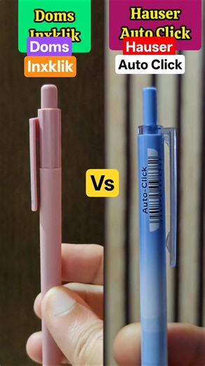 Doms Inxklik Pen Vs Hauser Auto click Pen Comparison Review 🖊️ Best Retractable Ballpen