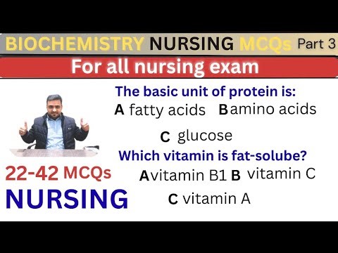Part3: Biochemistry important Nursing MCQ 2026