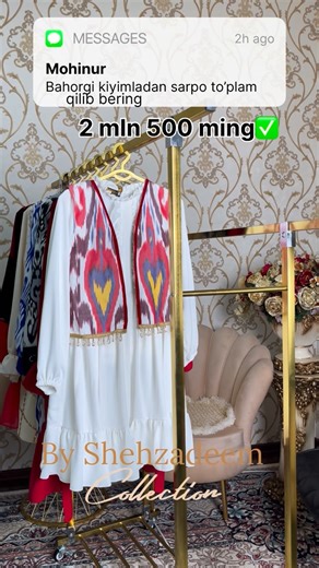 Sarpo| Milliy liboslar| Eng sifatlisi on Instagram: "🌸 2 500 000 so‘mlik Bahorgi Sarpo To‘plami 🌸 Razmerli, zamonaviy bahor kolleksiyasidan tanlab olingan 9 ta ko‘ylak — barchasi bir setda! ✨ Har bir ko‘ylak — bahorning eng nozik, eng trendlari asosida tanlangan. ✨ To‘plamdagi barcha kiyimlar bir-biri bilan uyg‘un, zamonaviy va kundalik hamda bayramona ko‘rinish uchun ideal. ✨ Sifatli matolar, nozik tikuv, qulay o‘lchamlar — hammasi sizni o‘ylab yaratilgan. 📌 Narxi: 2 500 000 so‘m — 9 ta ko‘y