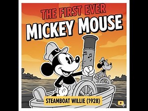 The First EVER Mickey Mouse Cartoon! | STEAMBOAT WILLIE (1928) - Disney Animation History