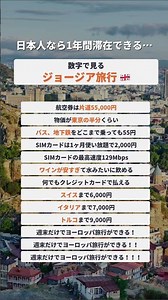 数字で見るジョージア旅行 #shorts #ノマド #海外旅行 #ジョージア #トビリシ #世界一周