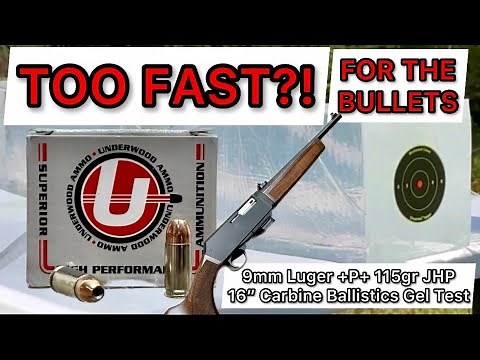 DEVESTATION?! 9mm +P+ Underwood 115gr JHP Carbine Ammo Test