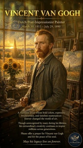 Remembering Vincent van Gogh (1853–1890) #EverRemember #VanGogh #Art #RIP
