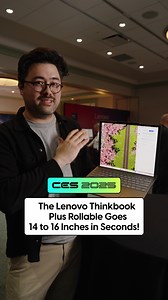 Lenovo's ThinkBook Plus Rollable redefines laptop innovation at CES 2025! A 14-inch display that extends to 16.7 inches with a gesture. Vertical space for productivity, OLED magic, and a party trick in your bag. Starting at $3,499. Would you buy one? Read more: https://www.digitaltrends.com/computing/lenovo-rollable-laptop-way-more-fun/ #CES2025 #tech #Lenovo Lenovo | Digital Trends