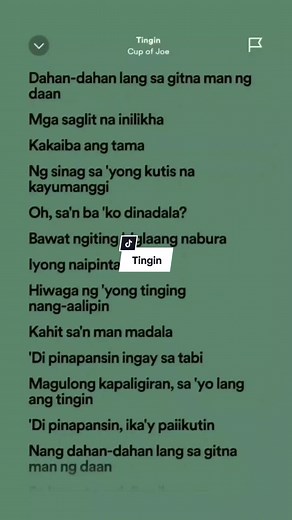 Tingin full lyrics song by Cup of Joe & Janine Teñoso #popular #tingin #opm #spotify #fullsong #lyrics #fyp #fypシ #foryou #kantakamuna🎤🎶
