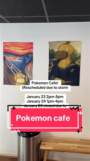 Pokemon Cafe! Pokemon Popup| Available these days 👇 January 23 2pm-8pm January 24 1pm-4pm January 25 closed due to weather january 26th 2pm-6pm Adress: inside Kung fu tea 101 E Abram St Arlington, TX 76010 (Goody bags limited) Please come and enjoy this pokemon popup cafe im hosting!! we will have the entire top area of the store decorated in pokemon decor! we will have Pokemon bento cakes! and pokemon themed drinks we will have free pokemon goody bags with each bento cake that you purchase (Go