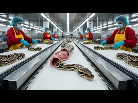 Inside the Python Leather Factory – How Exotic Skin Turns Into Luxury Fashion Goods (Full Process)