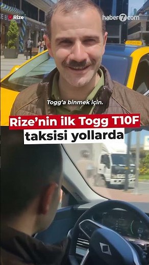 Rize's first Togg T10F taxi is on the roads.