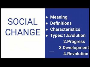 Social Change-Its meaning, definitions, nature/characteristics & types[Sociology]