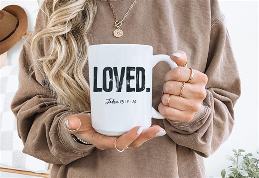 Faith Mug, Loved Bible Verse Mug, Christian Gift for Women, Religious Mug, Prayer Gift, Scripture Mug, Encouragement Mug - Etsy