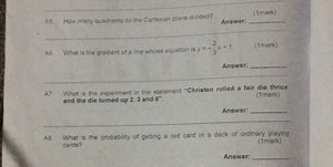 A5. How many quadrants do the Cartesian plane divided?A6. Wha... | Filo
