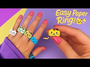 Craft Ideas with Paper Easy and Simple 🐱 | DIY Origami Cat Rings (Full Tutorial)