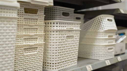 Make Dollar Tree Bins Stackable With A Little Hack For Better Organization - House Digest