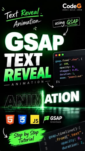 GSAP Text Reveal Animation 🤯 | JavaScript #shorts