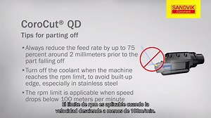 Adecuada para tronzar barras de mayor diámetro y optimizar cortes que requieran de un mayor voladizo, la herramienta CoroCut QD es la opción más segura para el mecanizado de ranuras profundas. ¿Quieres saber más sobre la herramienta? Te invitamos a ver el video e ingresar a: https://bit.ly/2Sd9c9e | Sandvik Coromant México
