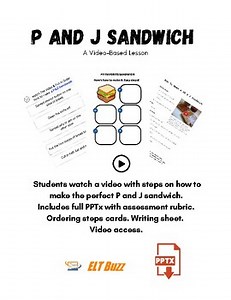 Make A P & J Sandwich. Steps. Sequencing. Writing. Video. PPTx. Cooking. ELA