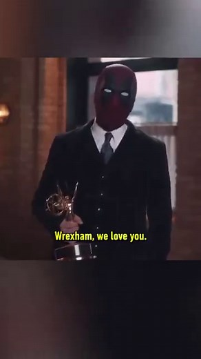 Deadpool accepts the Emmy award for Welcome to Wrexham on behalf of Mr. Lively (Ryan Reynolds) and Rob McElhenney. #emmys #deadpool #ryanreynolds #welcometowrexham #blakelively #robmcelhenney #hughjackman #wolverine #oscars #vfx #oscar #tv #disney #fx #show #series | IGN