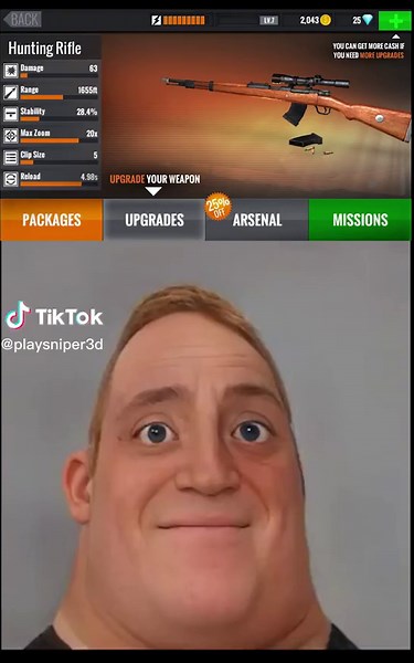 GAME TIME YOU NEED TO GET EVERY WEAPON IN SNIPER 3D! #sniper3d #topgames #fps #mobilegames #freetoplay