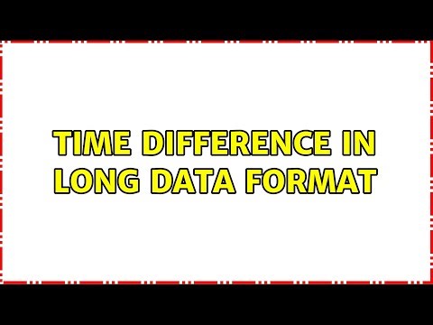 time difference in long data format