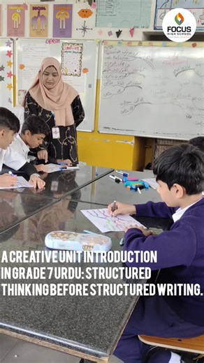 A CREATIVE UNIT INTRODUCTION IN GRADE 7 URDU: STRUCTURED THINKING BEFORE STRUCTURED WRITING. . . . . . . #iblearnerprofile #myp #pyp #ibeducation #students | Focus High School