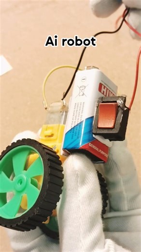 DIY AI Robot Project with Motors😨😨#experiment #real #scinceproject #craftideas #creativediy #shorts