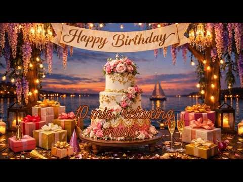 10 Minutes of Relaxing Birthday Music Sunset Sailboat & Ocean View | Calm Party Background