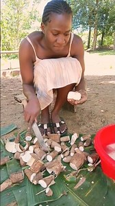 Peeling Cassava Like a Pro 🌿🔥 Village Skills You Need to See!