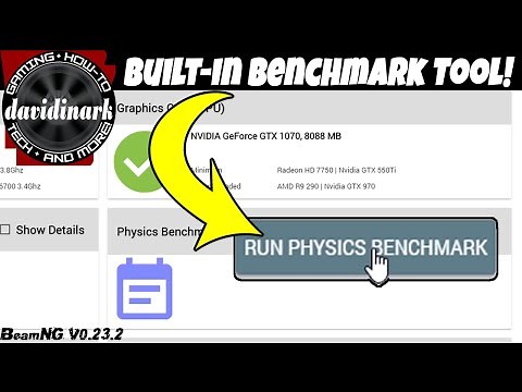 BeamNG Drive - Built-in Benchmark Tool!? Tutorial How to run BeamNG Drive benchmark