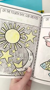 Creation Booklet // Printable Book About Creation Bible Story for Sunday School || Bible Story Coloring Activity - Etsy