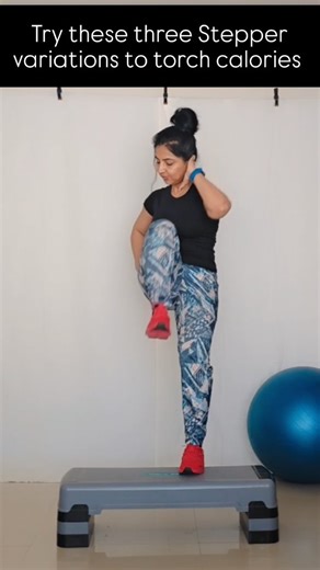 Stop scrolling and start stepping! 🕒 Save these 3 essential stepper moves for your next cardio session to maximize your burn.❤️‍🔥❤️‍🔥 . . . #HomeWorkout #WorkoutRoutine #gymmotivation #foryou #explore | Dance fitness with Ravaly