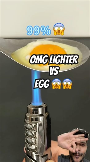 Lighter vs egg #shorts #satisfying #experiment #odlysatisfying