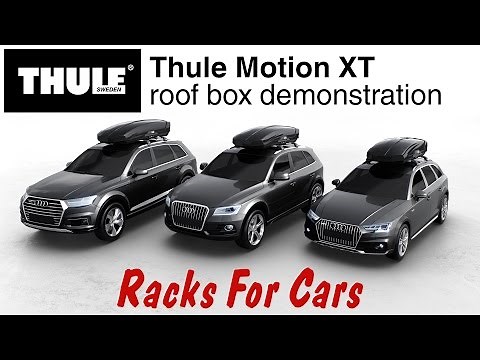 Thule Motion XT roof ski and cargo box demonstration