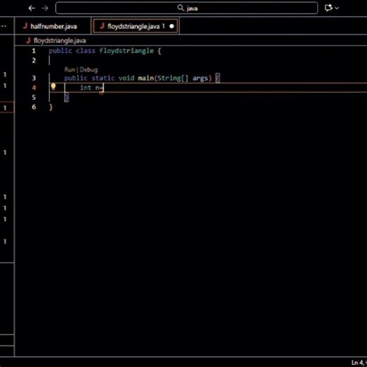 Floyd's Triangle Using Java Programming #coding #java #code #triangle #programming #shorts
