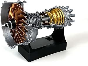 TR900 Turbofan Engine Model Aircraft Engine Turbojet Engine Model for Adult, Mechanical Science Education Toy Gift Decor (TR900 Turbofan Engine)