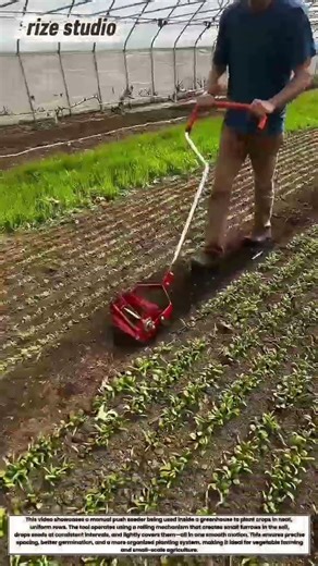 Manual Push Seeder Machine in Greenhouse | Smart & Efficient Planting Tool