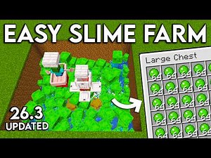 NEW UPDATED Minecraft 26.3 Slime Farm Tutorial | 7000 Slime Balls Per Hour