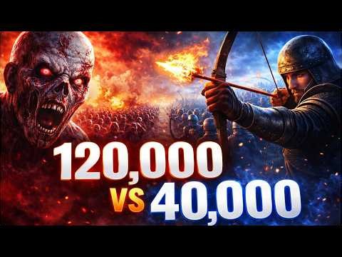 Can 40,000 Archers Stop 120,000 Zombies? 🧟🏹 Arrows VS Horde | UEBS 2